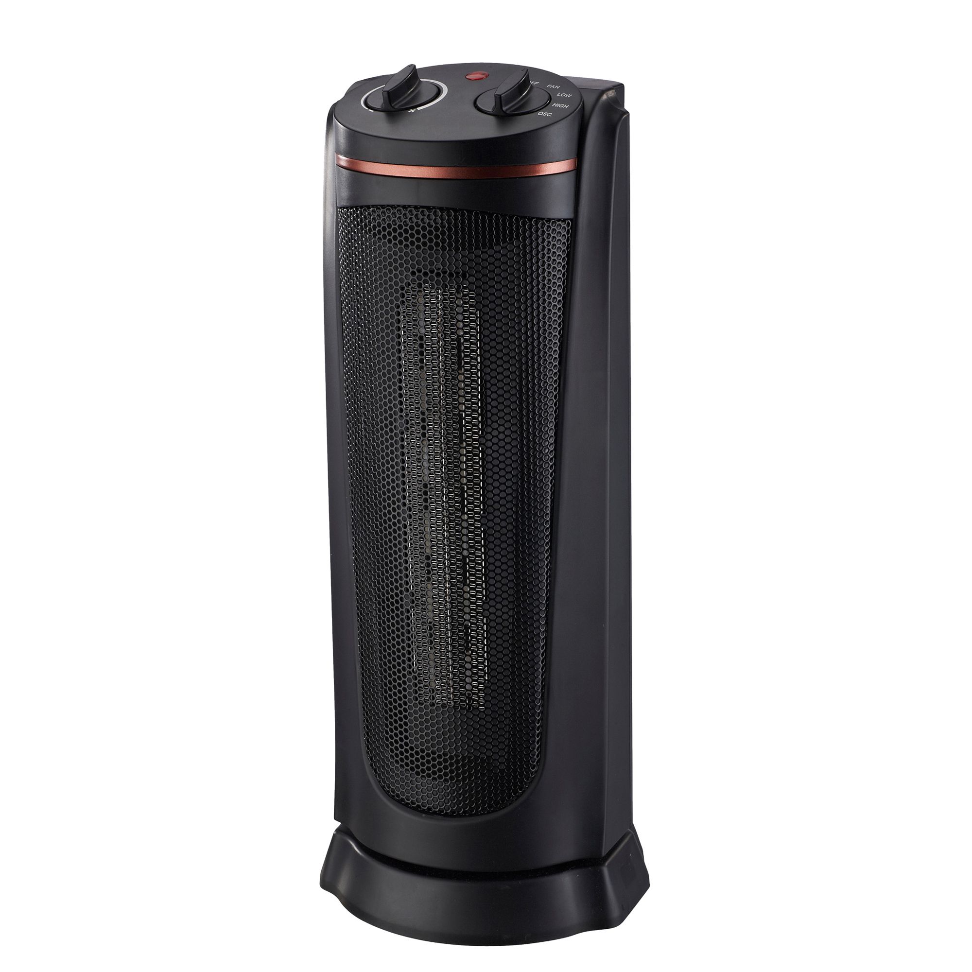 Optimus Oscillating Tower Heater — 1500 Watts, 18in., Auto Thermostat Control, Tip-Over Safety Switch, Overheat Protection, Model# H-7236